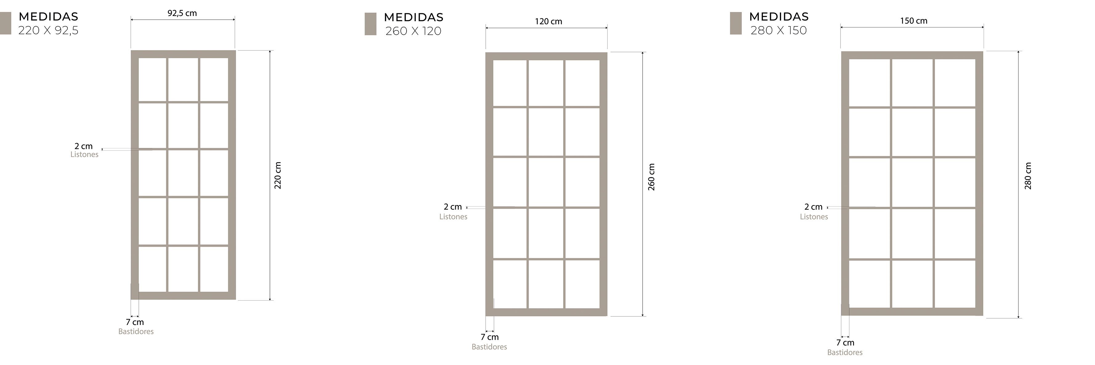 Medidas técnicas Fenix Corredera